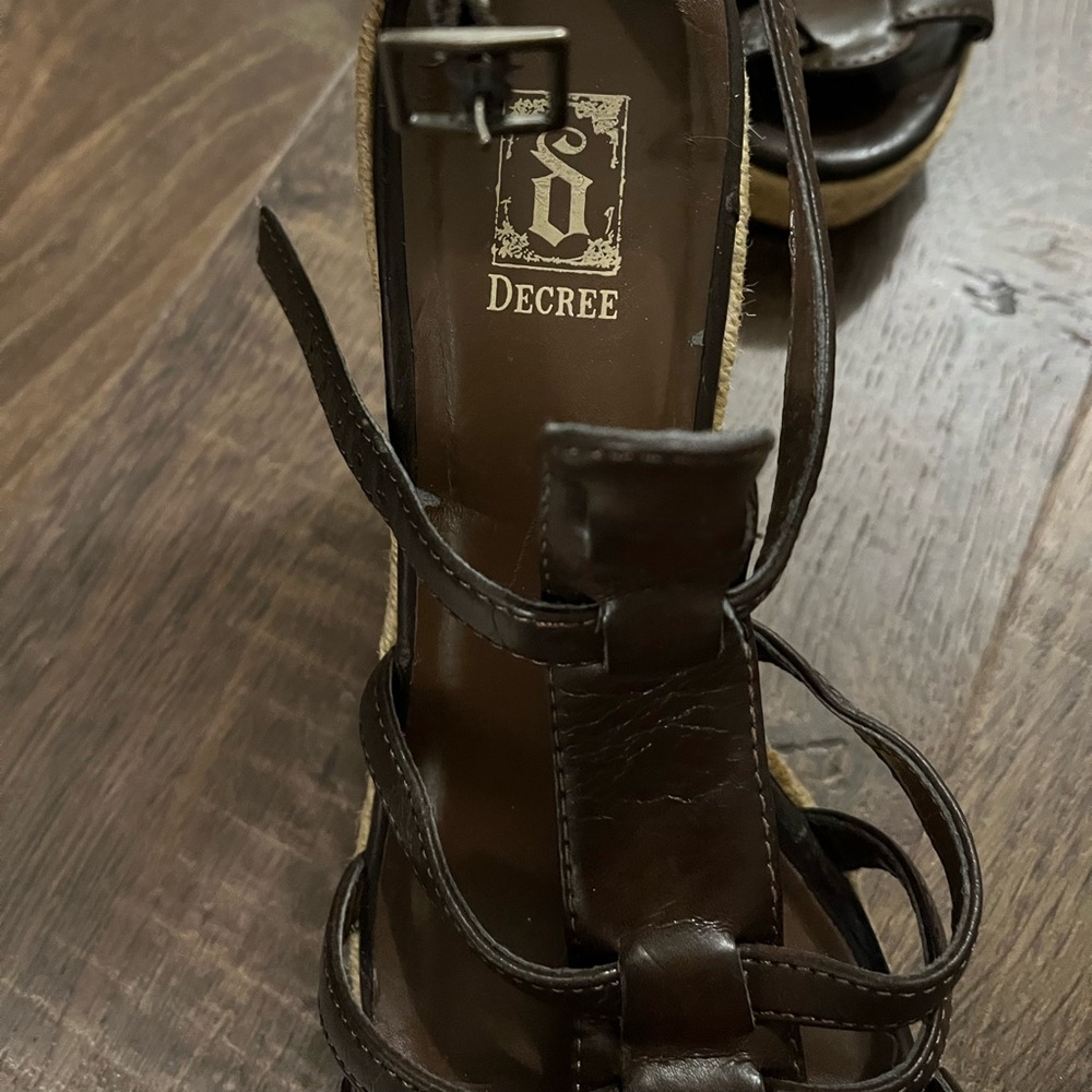 Decree Dark Brown Women's Wedges